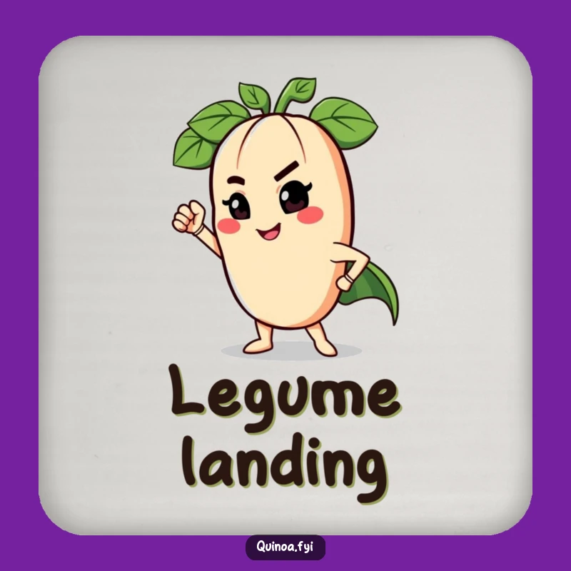 Funny Legume Superhero Coaster - Protect Surfaces with Humorous Winking Style