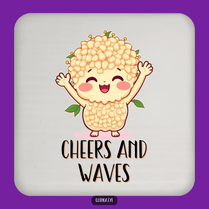 Funny Quinoa Bunch Coaster: Happy Waving Protection Gift