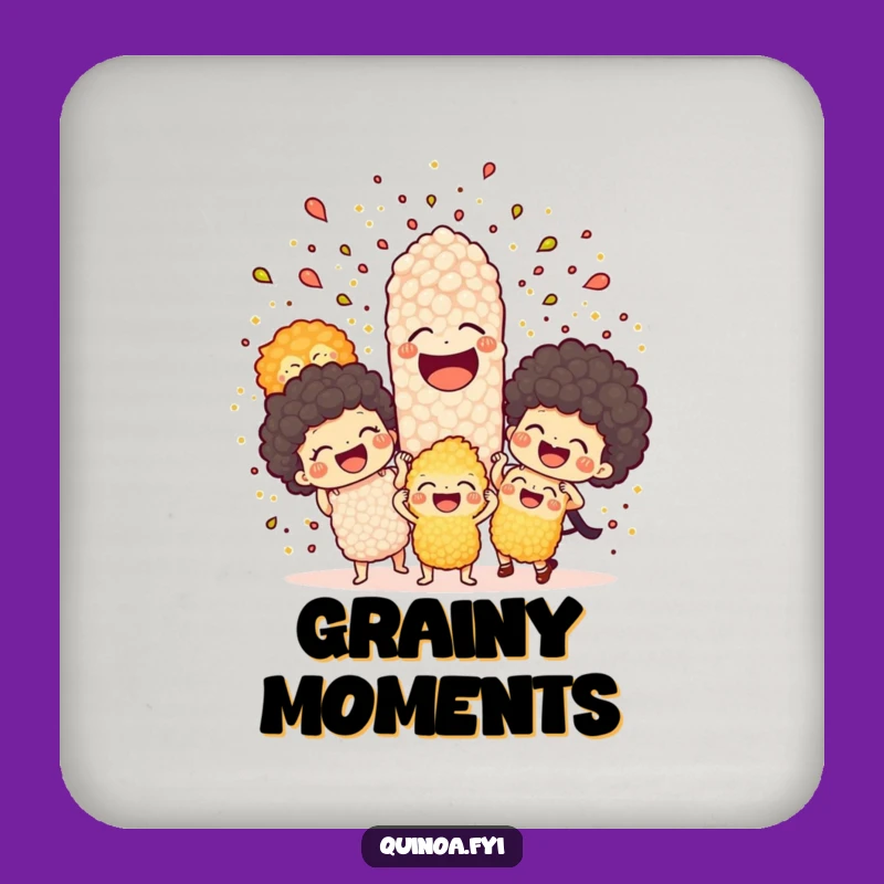 Funny Quinoa Explosion Coasters: Protect Surfaces with Laughter