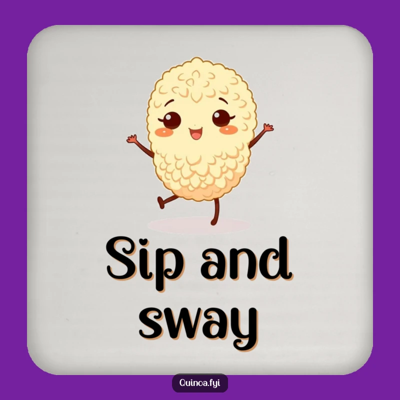 Funny Quinoa Jig Coaster: Joyful Grain Protection Gift