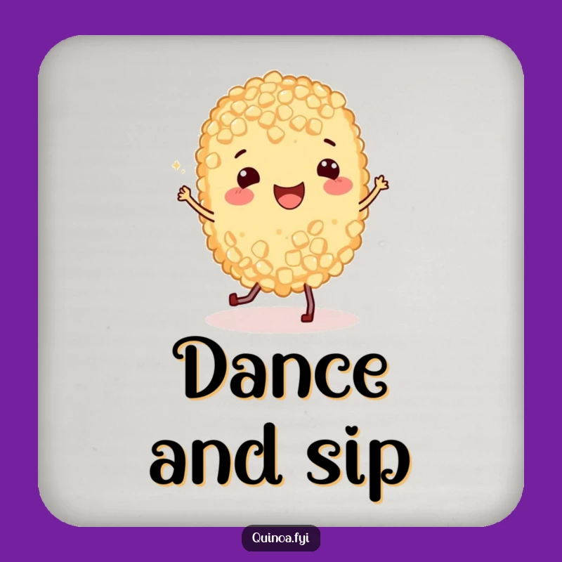 Funny Quinoa Jig Drink Coaster: Protect Surfaces with this Funny Gift