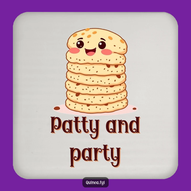 Funny Quinoa Patties Drink Coaster - Hilarious Foodie Table Protector