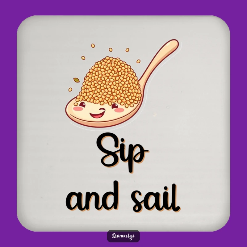 Funny Quinoa Spoon Protection Coaster: Guard Your Surfaces with Humor!