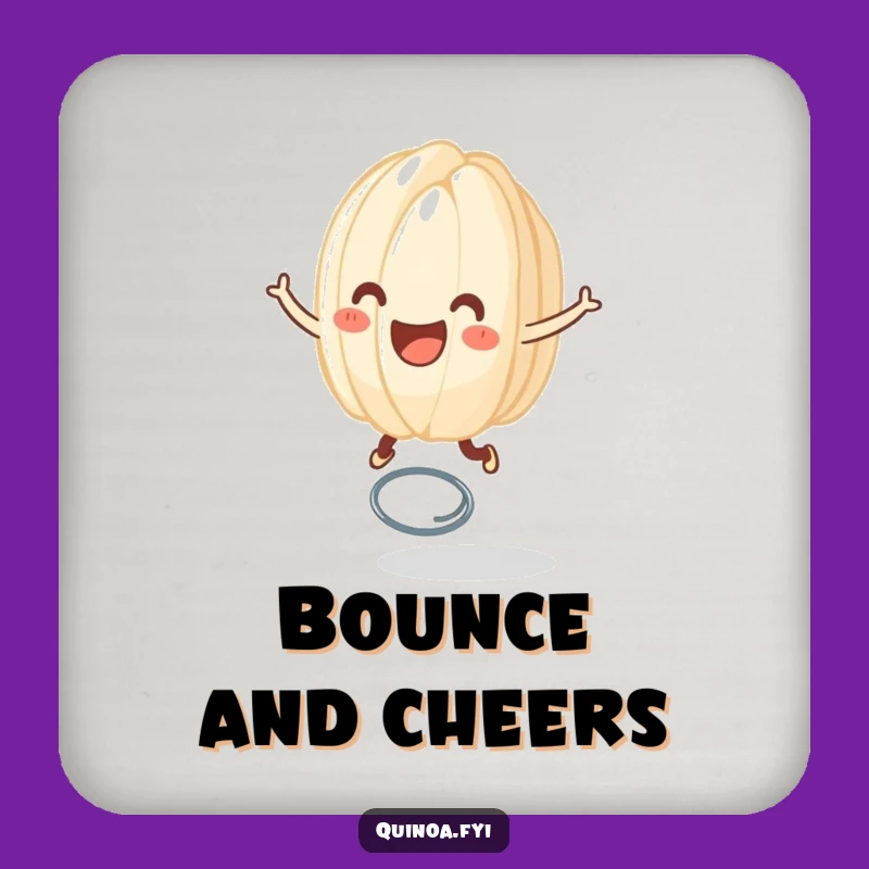 Funny Rice Grain Spring Drink Coaster - Protect Surfaces Bouncily