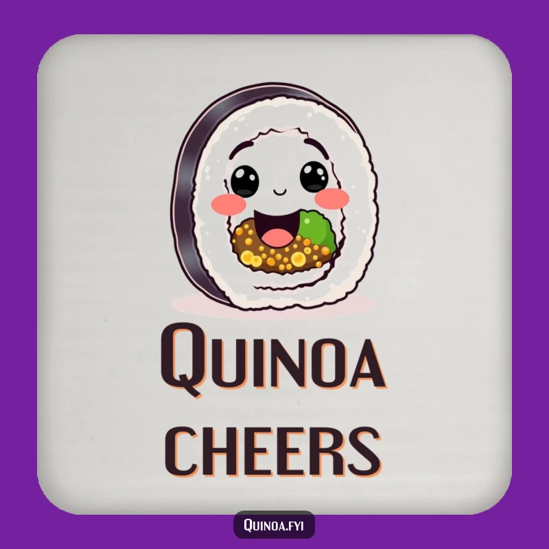Funny Sushi Quinoa Roll Coaster: Happy Character's Tabletop Healthy Smile Gift