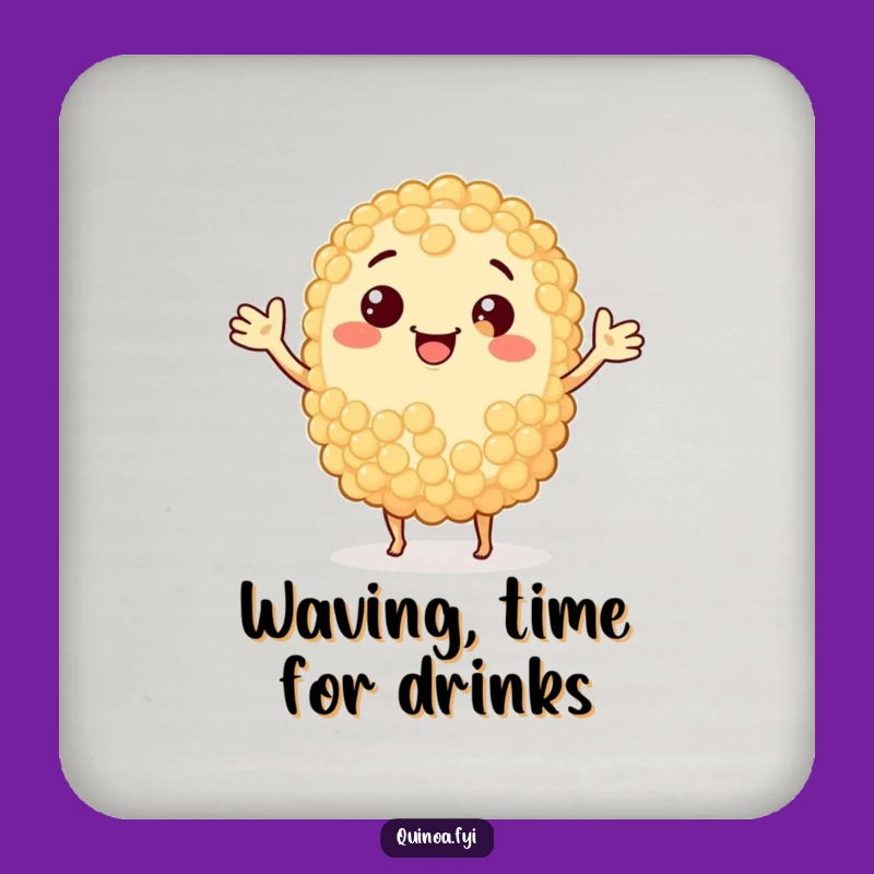 Funny Waving Quinoa Grain Coaster: Healthy Protection with a Wave