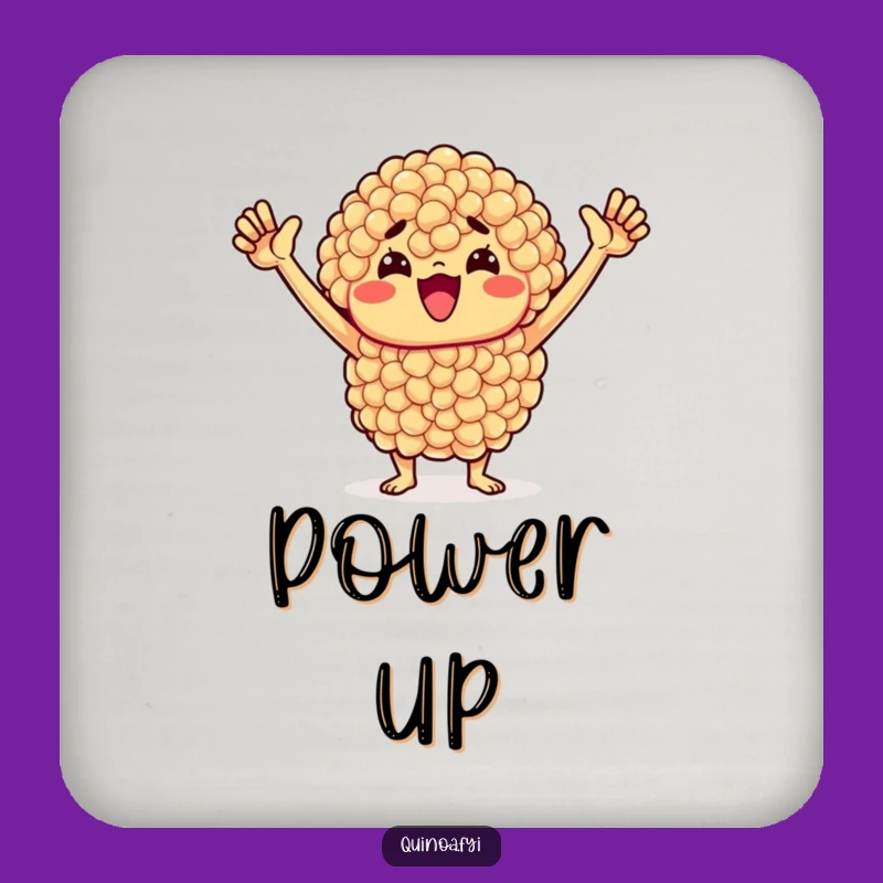 Funny Determined Quinoa Cluster Drink Coaster - Protect Surfaces with Grit