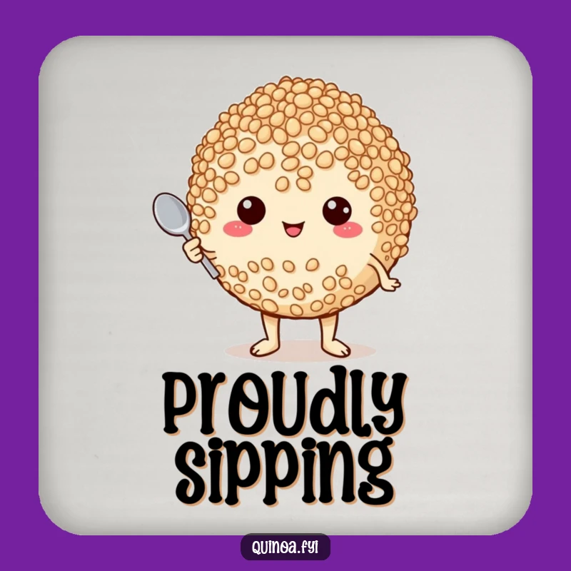Funny Proud Quinoa Coasters: Tiny Spoon Kitchen Accents