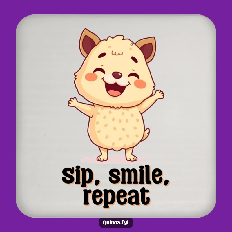 Funny Quinoa Dance Coaster: Protect Surfaces with a Grainy Smile, Sweet Funny Gift