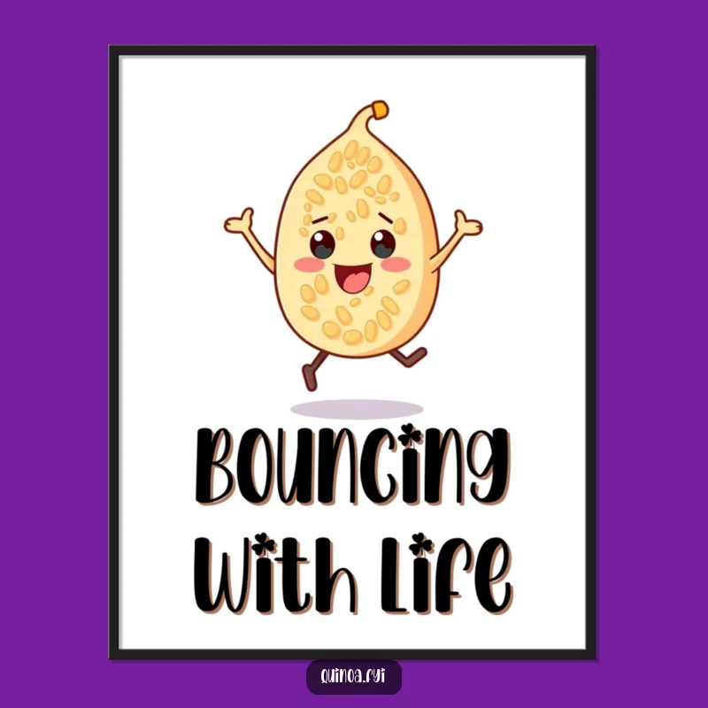 Funny Quinoa Seed Poster - Brighten Your Walls with This Energetic Funny Gift