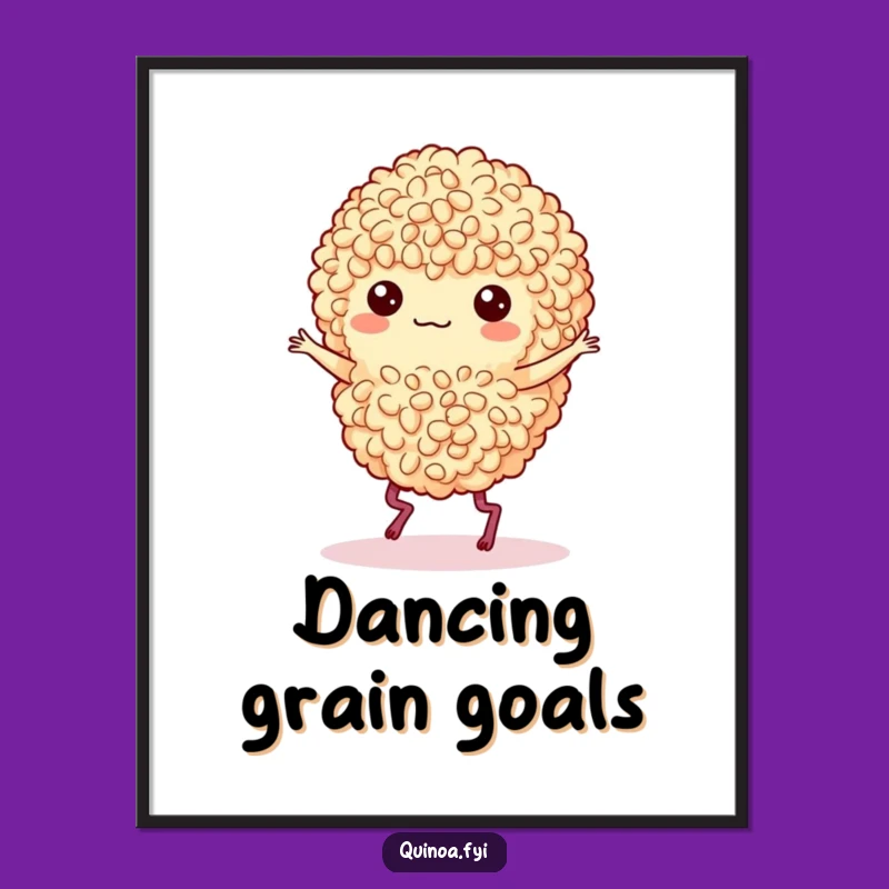 Funny Dancing Quinoa Jig Poster: Bring Lively Rhythm to Your Walls!