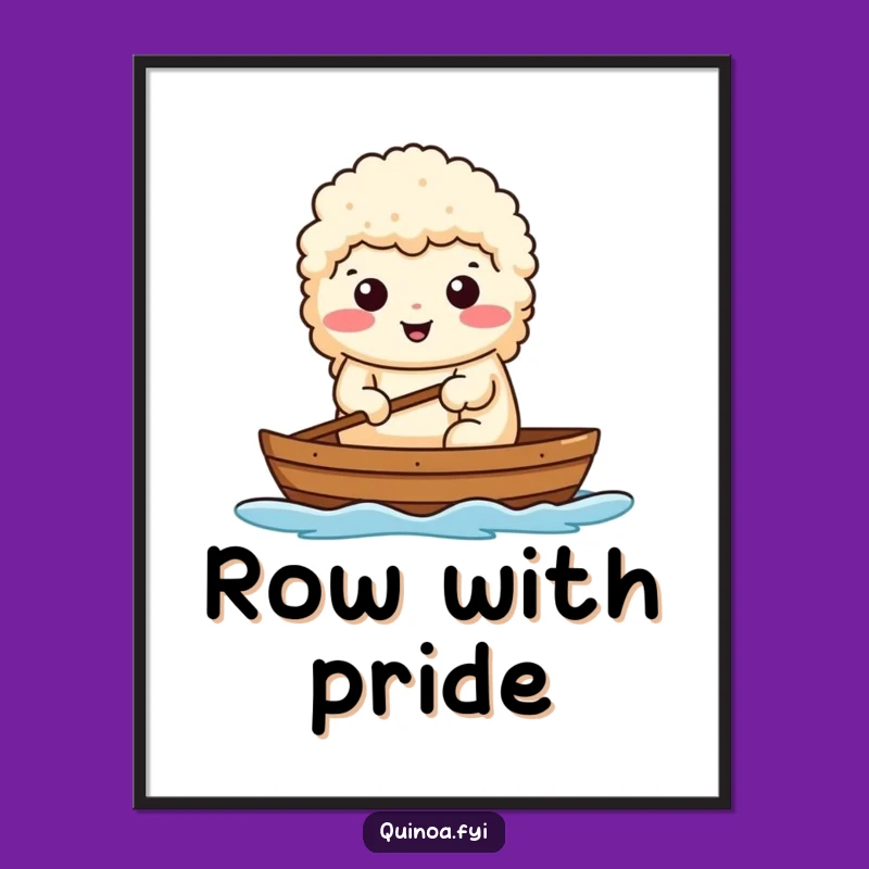 Funny Determined Quinoa Poster: Motivate Your Space with This Hilarious Art Print