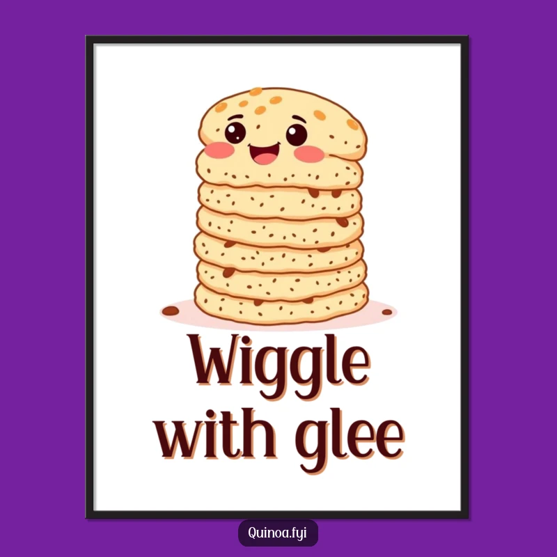 Funny Quinoa Patties Poster - Hilarious Food Art Print for Your Kitchen