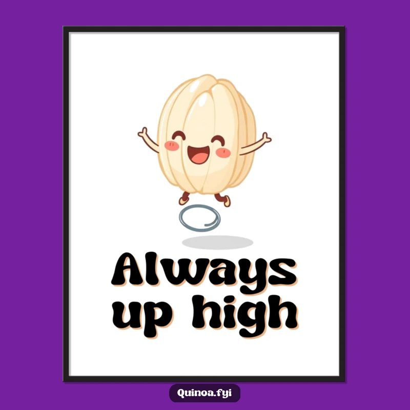 Funny Rice Grain Spring Poster - Joyful Bouncing Wall Art