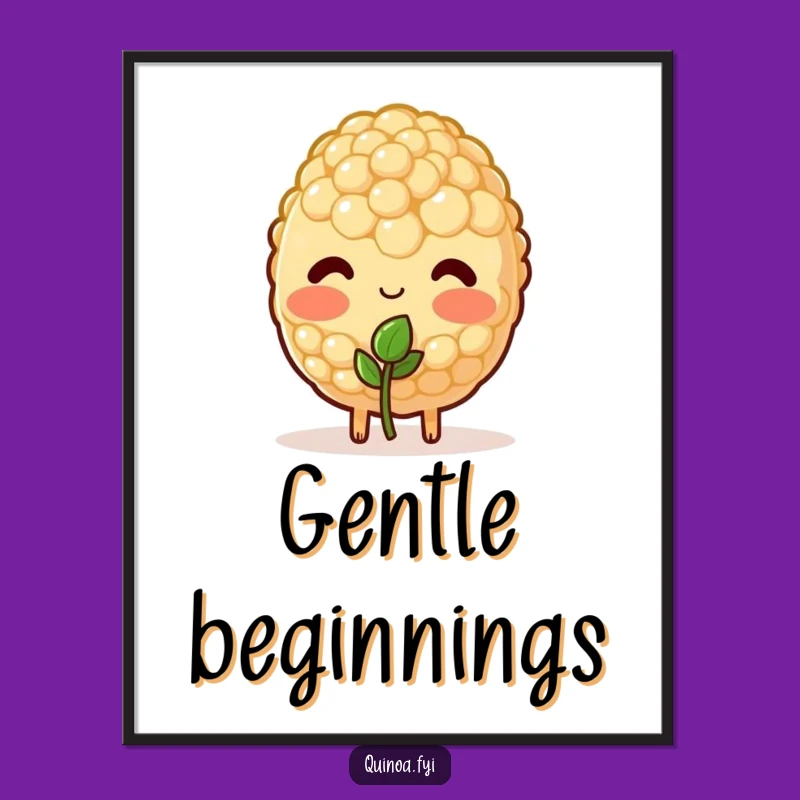 Funny Blushing Quinoa Poster: Decorate with Sweetness with This Hilarious Art Print