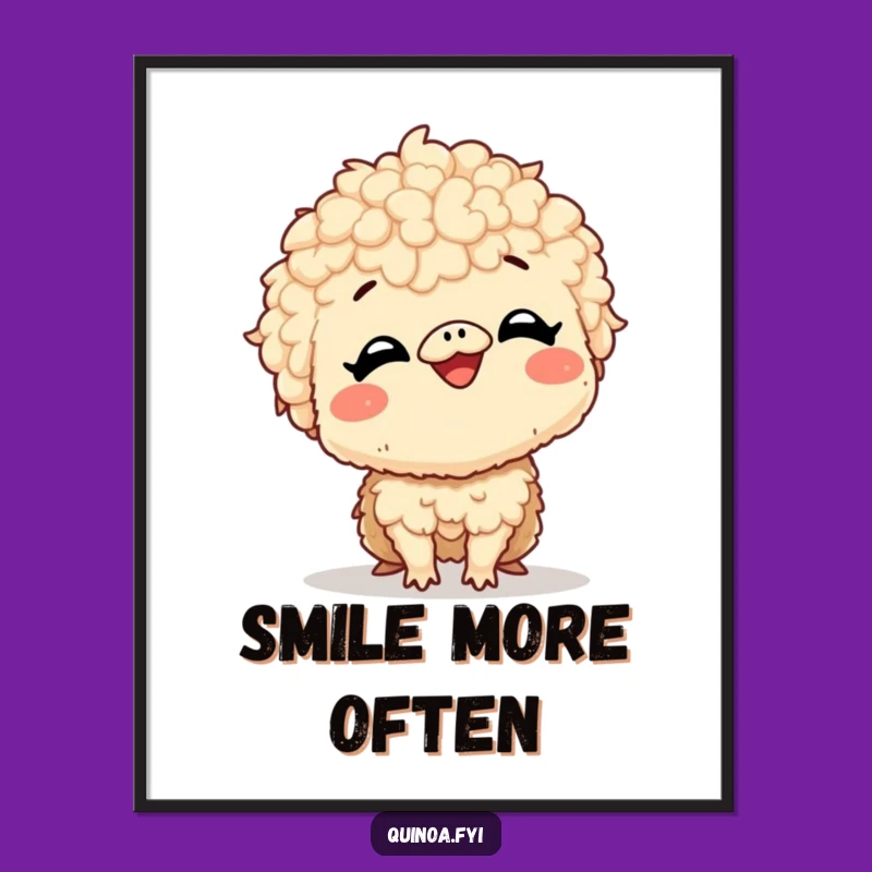 Printable Funny Quinoa Giggle Poster - Art That Makes You Smile!