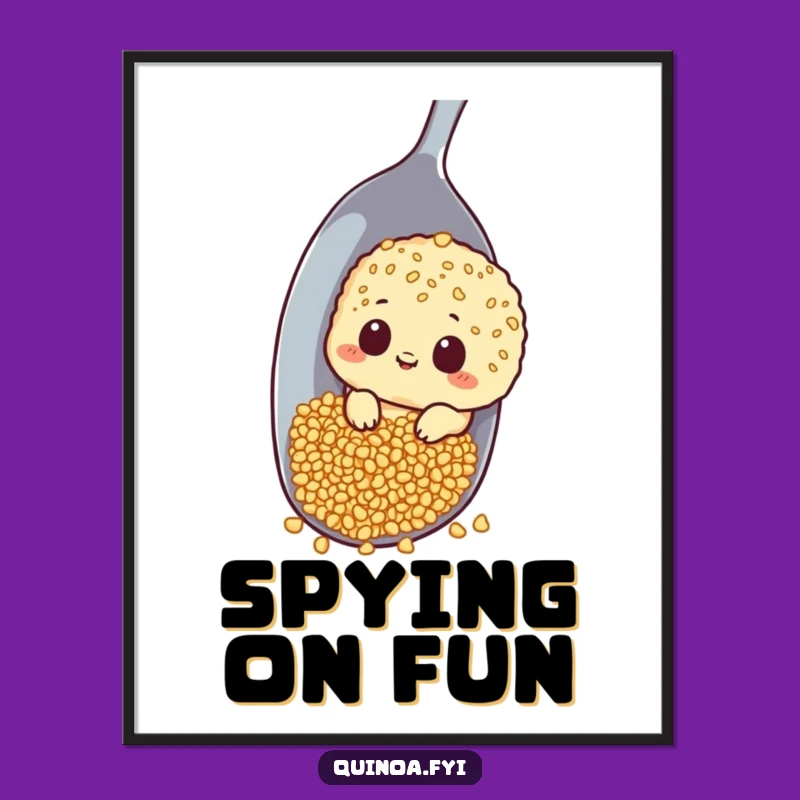 Funny Curious Quinoa Poster: Add Intrigue with This Hilarious Art Print