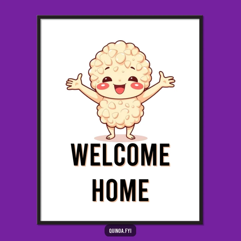 Funny Happy Quinoa Poster: Decorate with Joy with This Hilarious Art Print