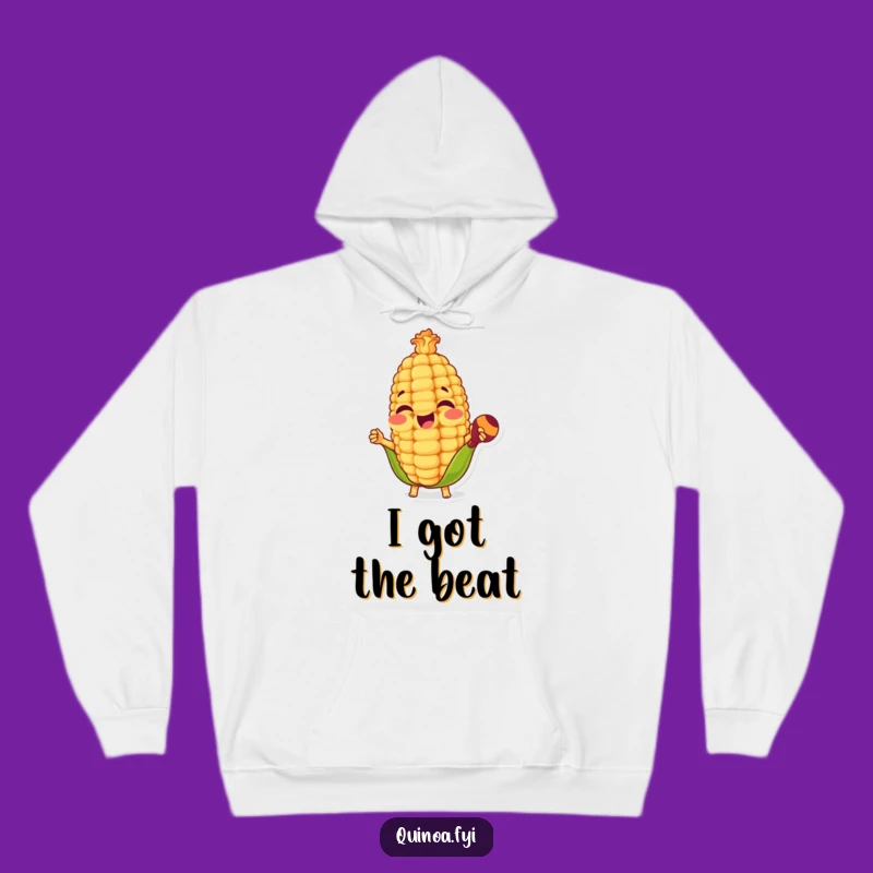 Funny Corn Kernel Maracas Hoodie - Cozy Fiesta & Hilarious Apparel