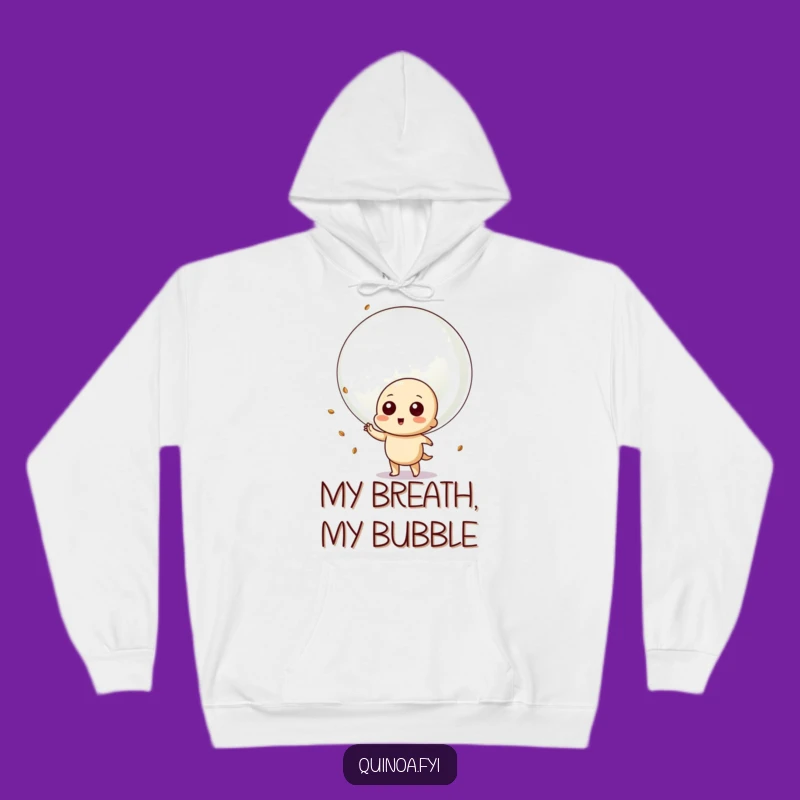 Funny Quinoa Bubble Hoodie - Cozy Character Wear for Happy Days