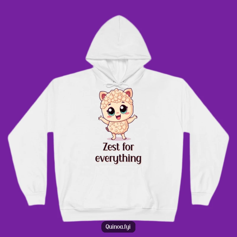 Funny Quinoa Joy Hoodie - Cheerful Dancing Character with Zest Warm Gift