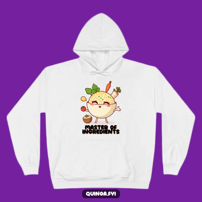 Funny Quinoa Juggler Hoodie: Cozy Chef, Kitchen Chaos Comfort