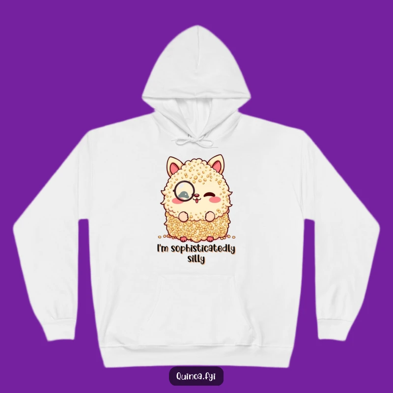 Funny Quinoa Monocle Wink Hoodie: Cozy Up with Classy Comedy!