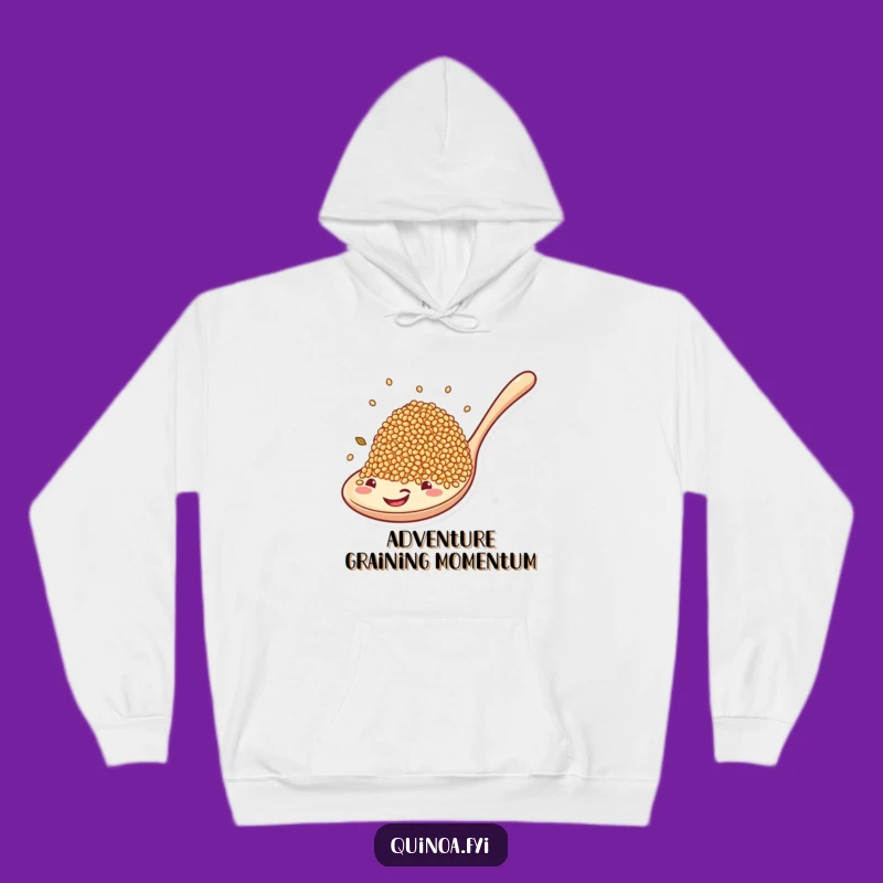 Funny Quinoa Spoon Adventure Hoodie: Cozy and Hilarious Warmth for All!