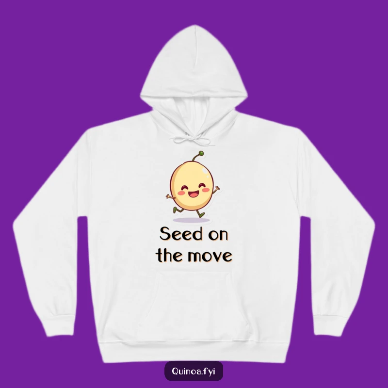 Funny Seed Hop Hoodie - Cozy Comfort with a Smiling Sprout Design