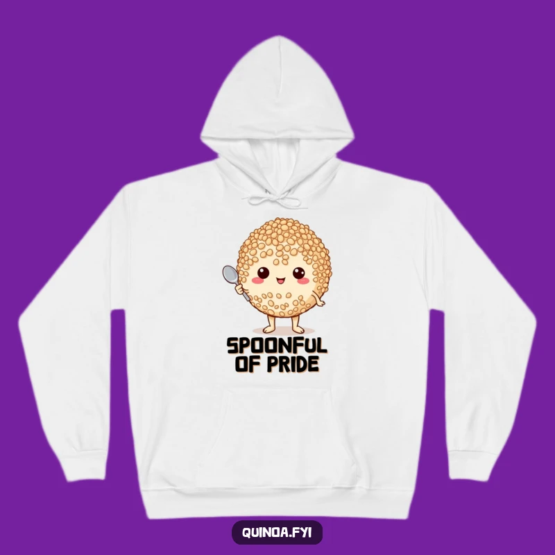 Funny Proud Quinoa Hoodie: Cozy Chef with Tiny Spoon Pride
