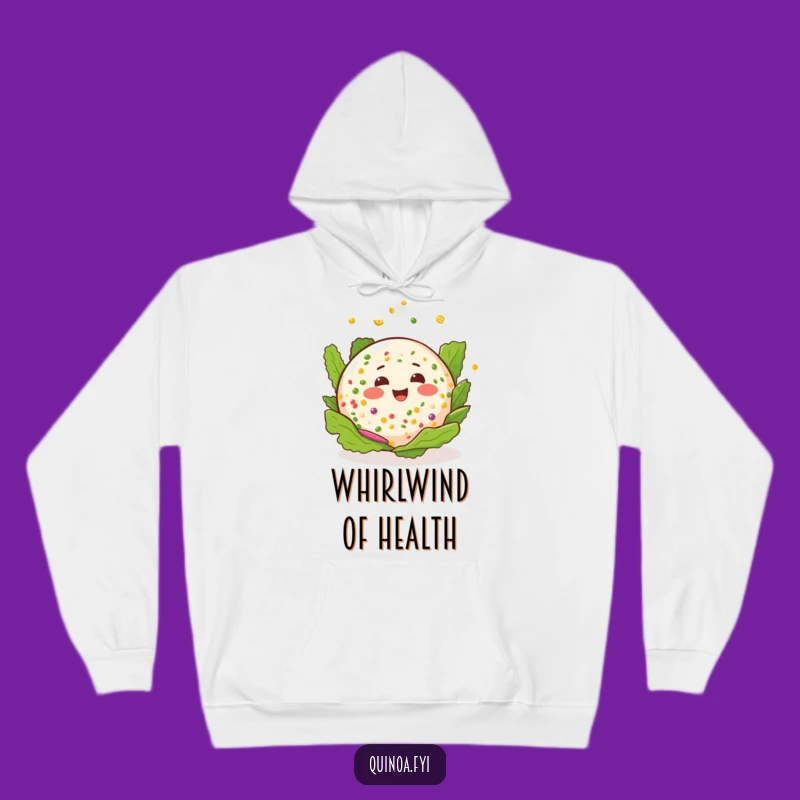 Cozy Funny Quinoa Salad Spin Hoodie: Happy Expression, Healthy Comfort, Ultimate Funny Gift