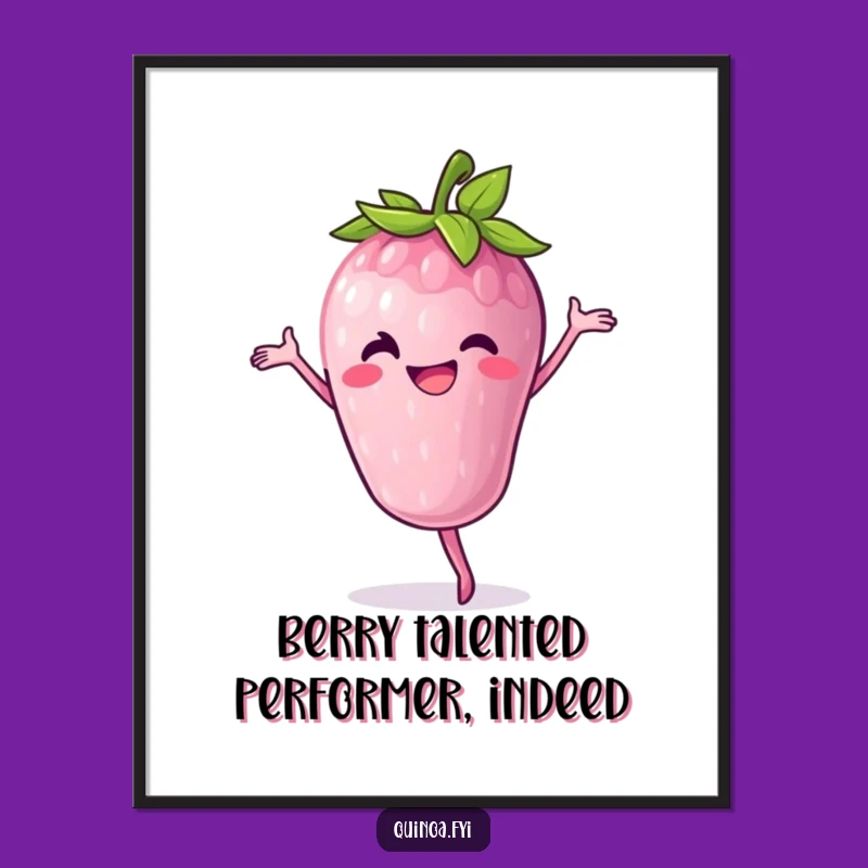 Funny Free Printable Wall Art: Dancing Berry Pirouette Hilarious Downloadable Art