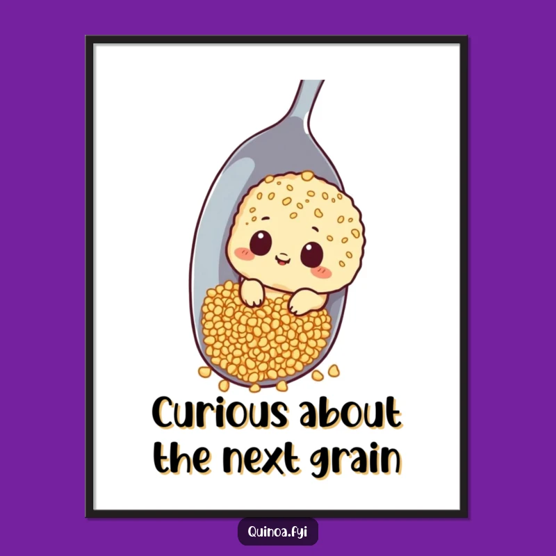 Free Printable Wall Art: Curious Quinoa's Peek, Funny Kitchen Decor