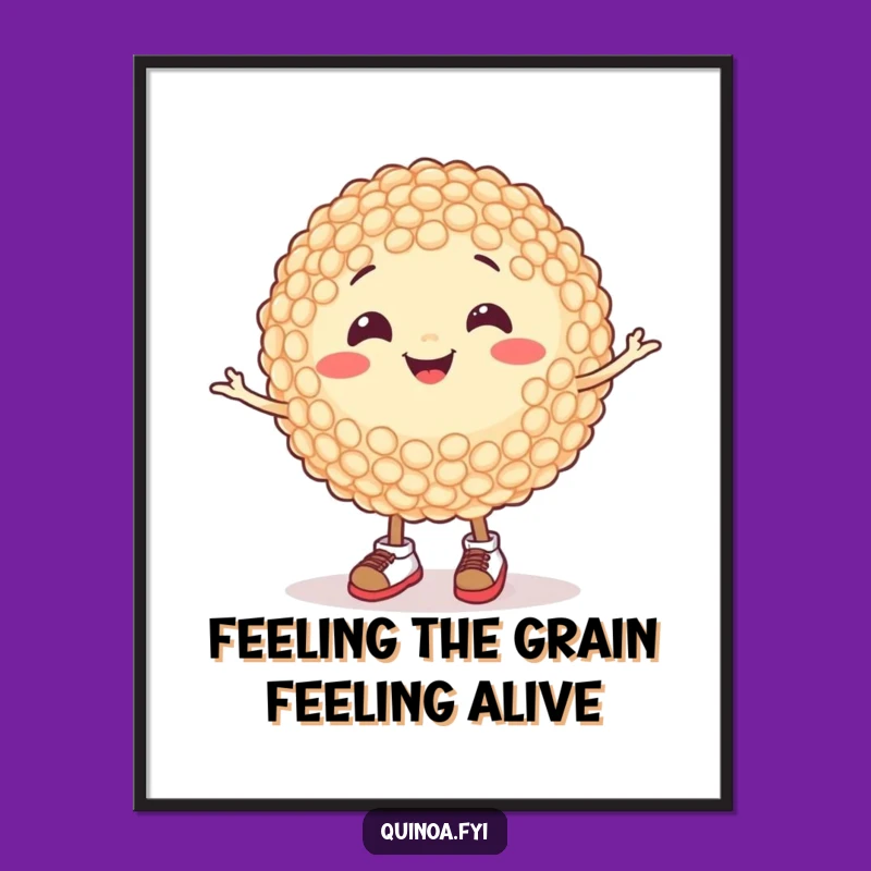 Free Printable Wall Art: Smiling Quinoa Spin Decor, Downloadable & DIY