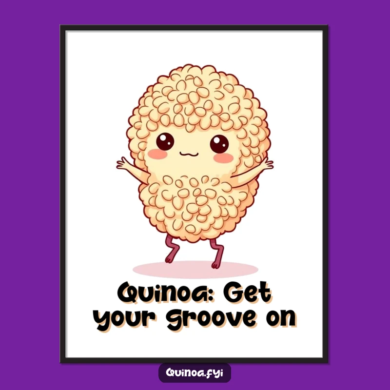 Free Printable Wall Art: Dancing Quinoa Jig, Funny Downloadable Art for Kitchen Fun