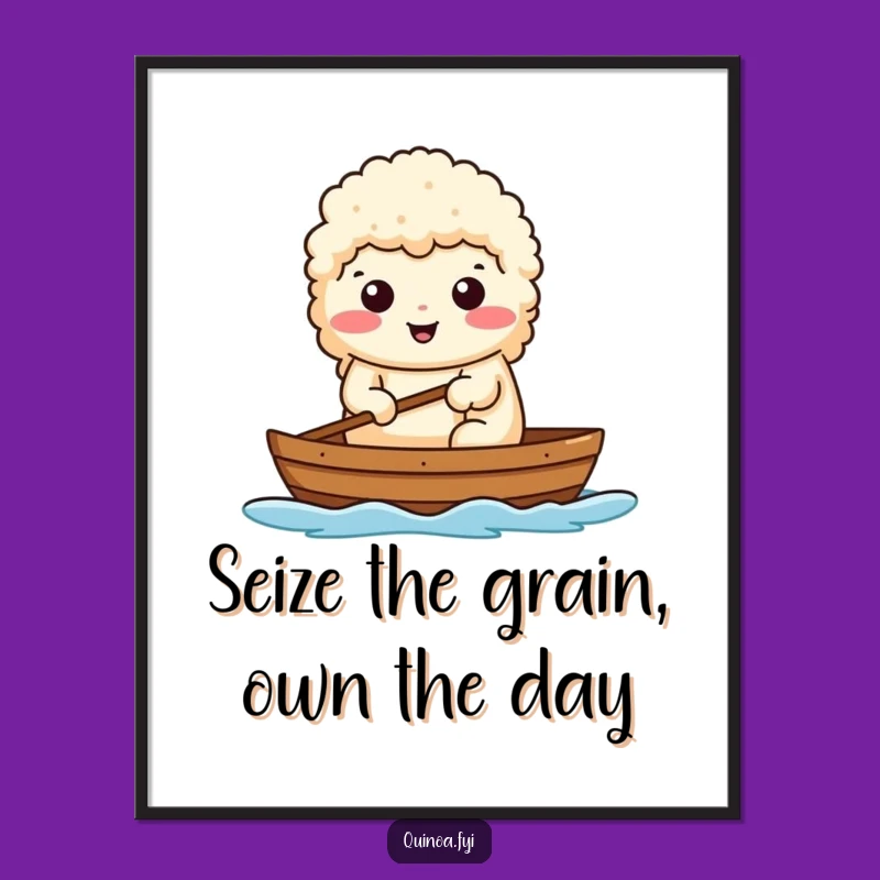 Free Printable Wall Art: Determined Quinoa Sailor, Funny Motivational Decor