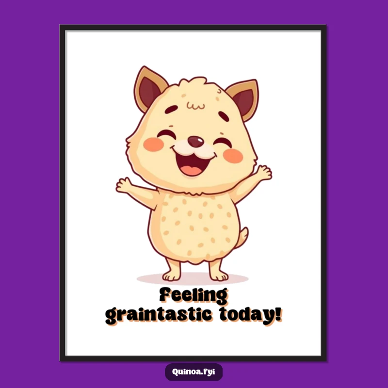 Free Printable Wall Art: Funny Quinoa Dance Art, Humorous Downloadable Decor for Kitchens