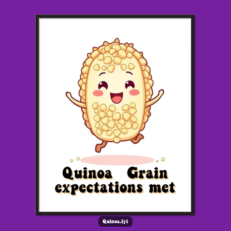 Free Printable Wall Art: Humorous Quinoa Hop Funny Downloadable Poster