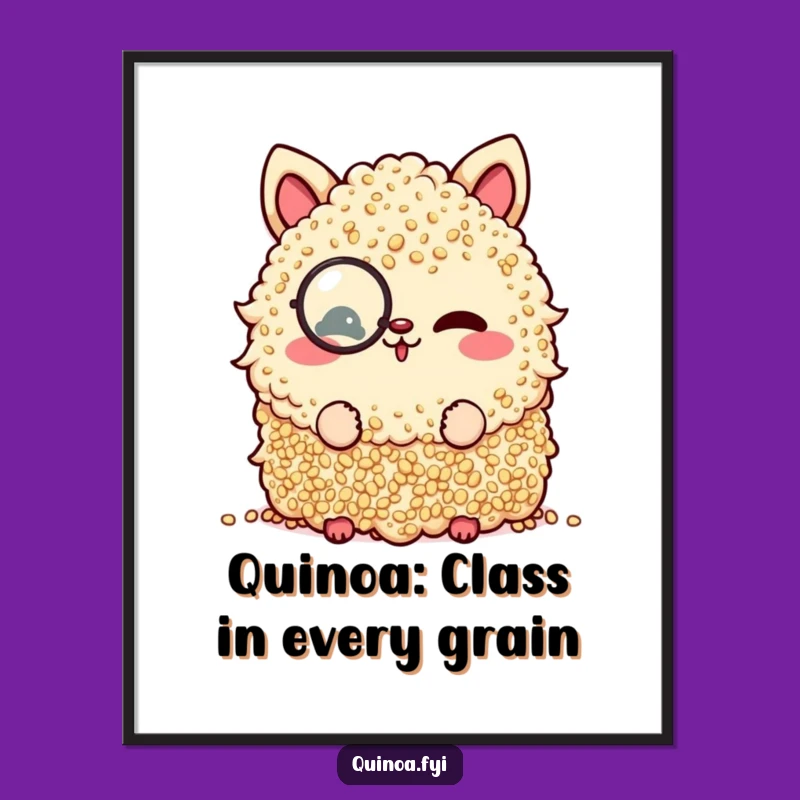 Free Printable Wall Art: Monocle Quinoa, Funny Downloadable Art for Chic Kitchen