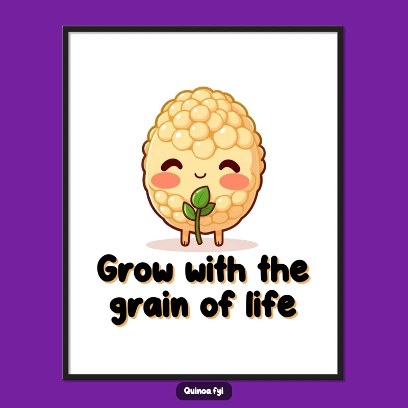 Free Printable Wall Art: Shy Quinoa's Sprout, Funny Organic Decor