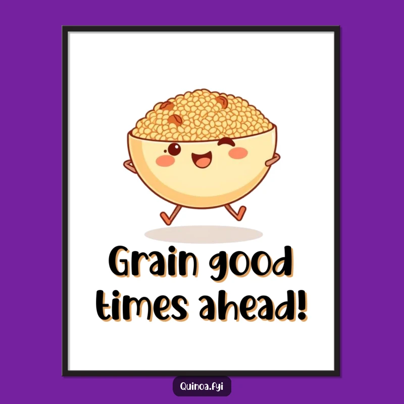 Free Printable Wall Art: Skipping Quinoa Bowl - Funny Downloadable Humorous Decor!