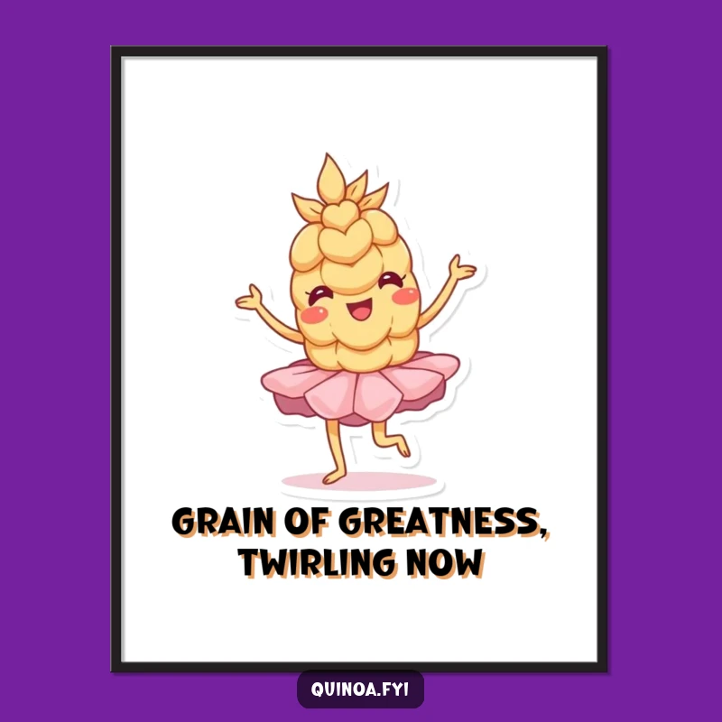 Funny Free Printable Wall Art: Dancing Wheat Grain Tutu Hilarious Downloadable Art