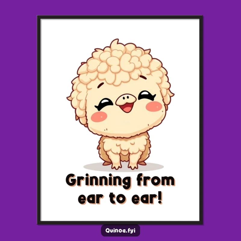 Free Printable Funny Giggling Quinoa Wall Art - Joyful Decor!