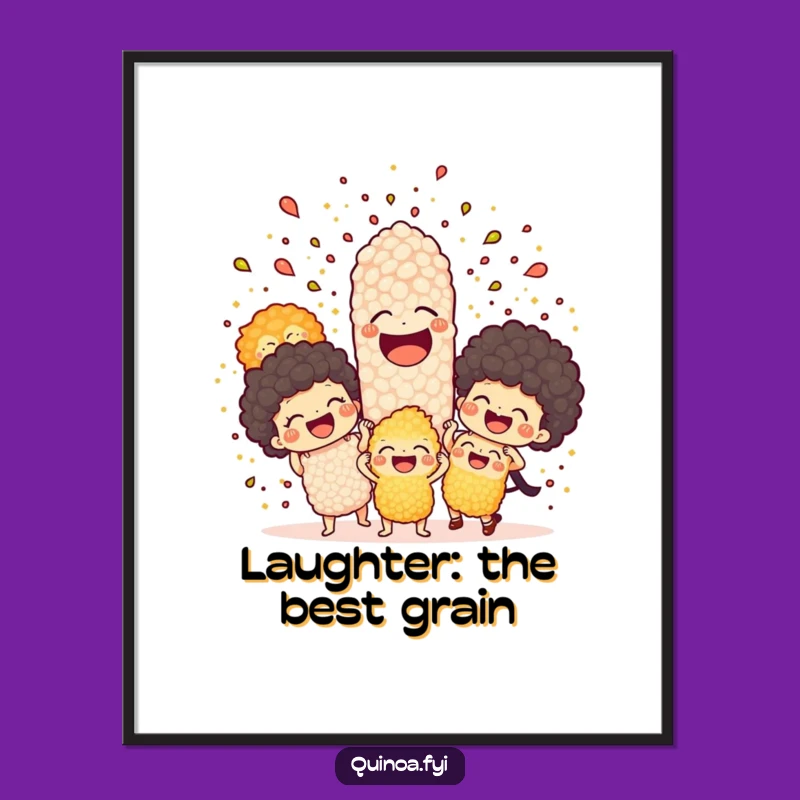 Funny Free Printable Quinoa Art - Joyful Explosion Downloadable Wall Decor