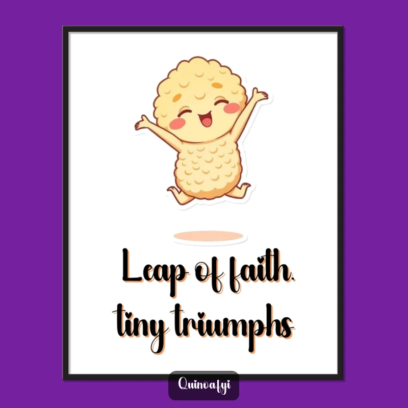 Free Printable Quinoa Wall Art: Funny Leap Downloadable Poster for Kitchen Decor