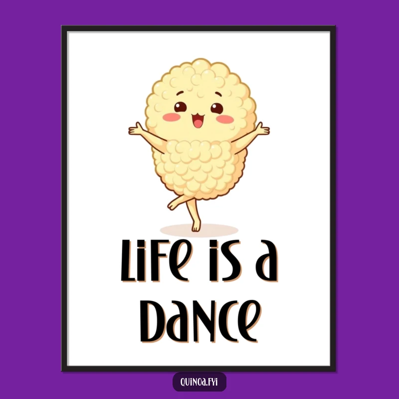 Free Printable Wall Art: Quinoa Cluster Pirouette, Funny Downloadable Decor for a Chic Space