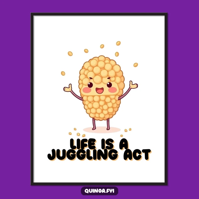 Free Printable Wall Art: Juggling Quinoa Cluster Decor, Downloadable & DIY