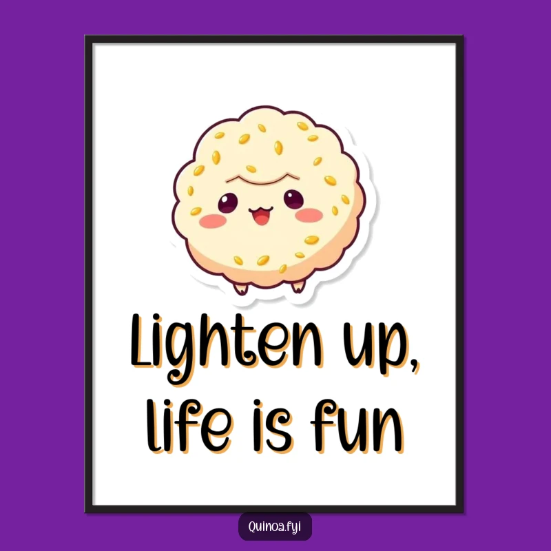 Free Printable Wall Art: Mischievous Quinoa Puff, Whimsical Downloadable Decor!