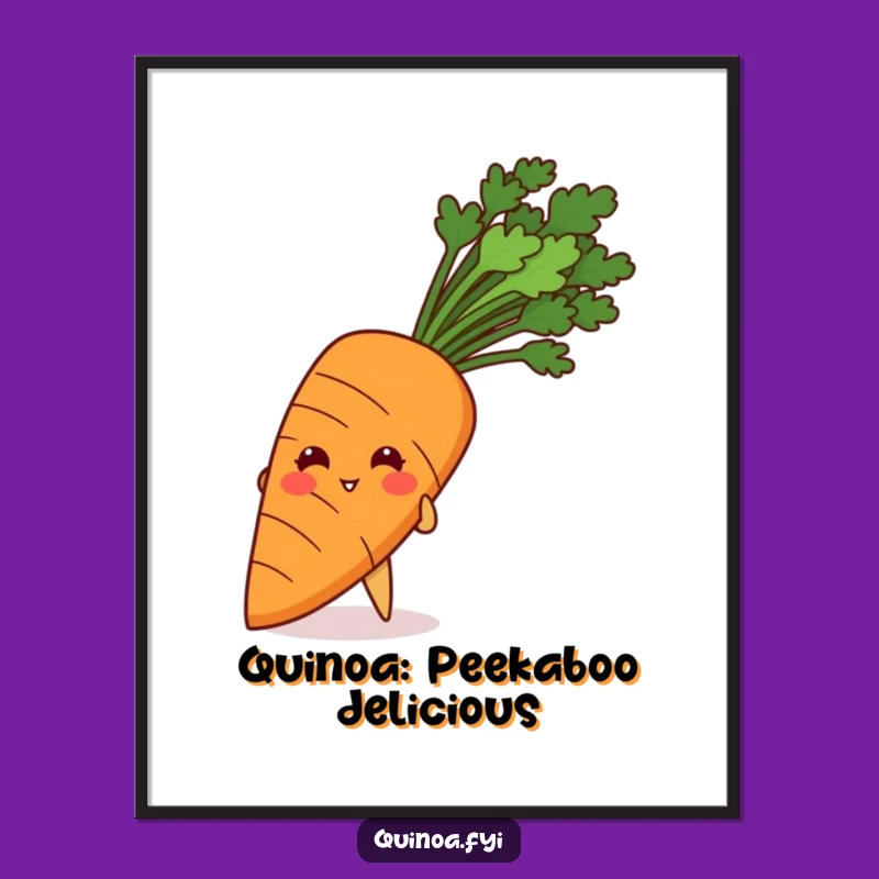 Free Printable Wall Art: Giggling Quinoa & Carrot, Funny Downloadable Art for Kitchen