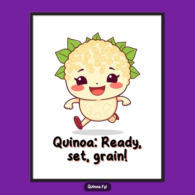 Free Printable Wall Art: Motivating Quinoa Race Funny Downloadable Poster